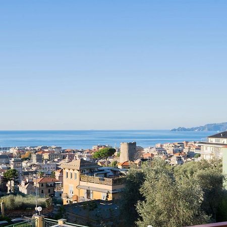 093 - Casa Panorama, Vista Mare E Vista Portofino, 500 Metri Centro Di Chiavari, Posto Auto Gratis Incluso Apartman Kültér fotó