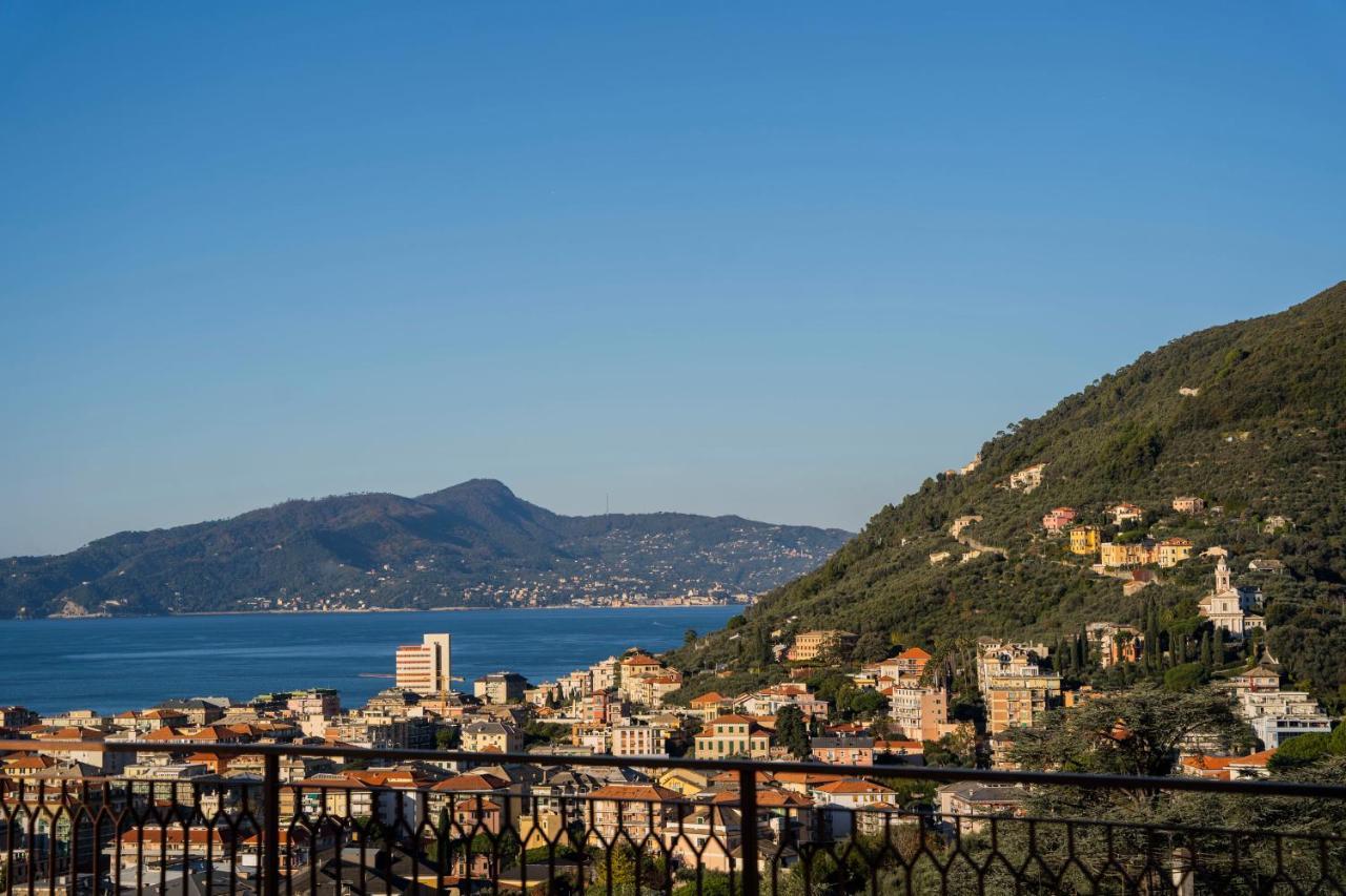 093 - Casa Panorama, Vista Mare E Vista Portofino, 500 Metri Centro Di Chiavari, Posto Auto Gratis Incluso Apartman Kültér fotó