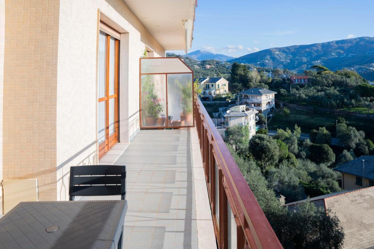 093 - Casa Panorama, Vista Mare E Vista Portofino, 500 Metri Centro Di Chiavari, Posto Auto Gratis Incluso Apartman Kültér fotó