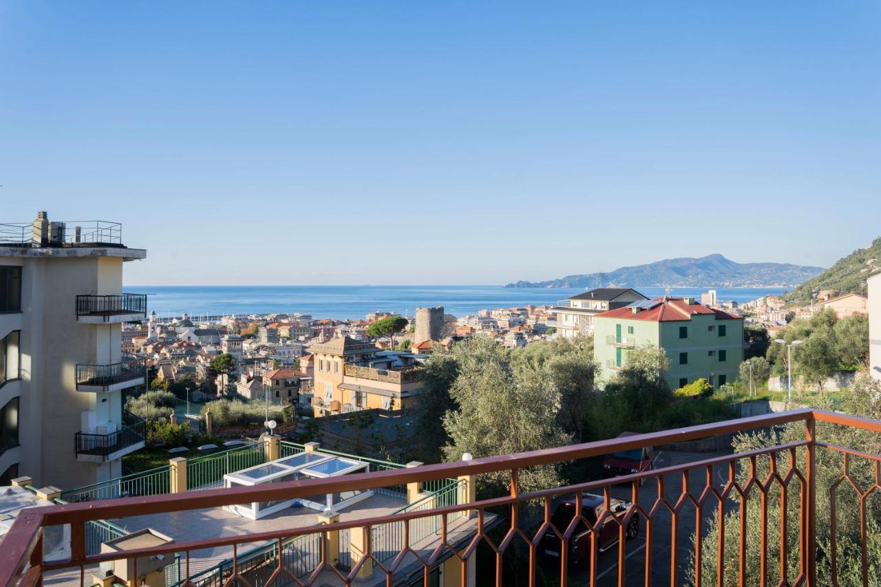 093 - Casa Panorama, Vista Mare E Vista Portofino, 500 Metri Centro Di Chiavari, Posto Auto Gratis Incluso Apartman Kültér fotó