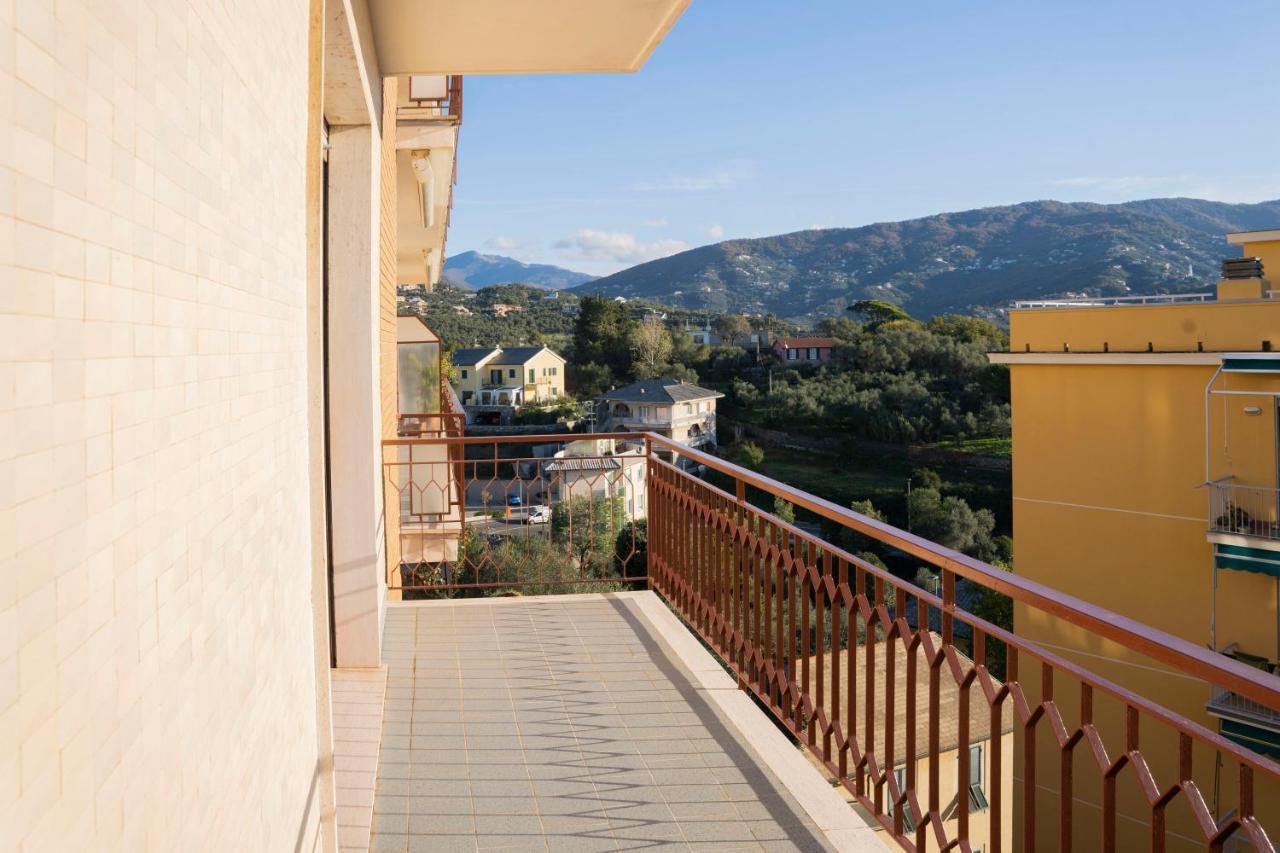 093 - Casa Panorama, Vista Mare E Vista Portofino, 500 Metri Centro Di Chiavari, Posto Auto Gratis Incluso Apartman Kültér fotó